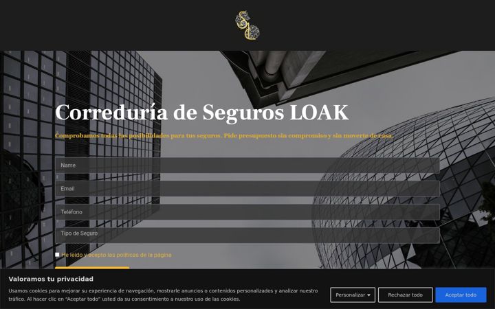 Screenshot of loakseguros.com