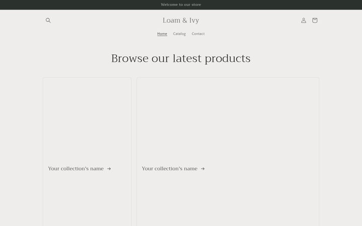 Screenshot of loamandivy.com