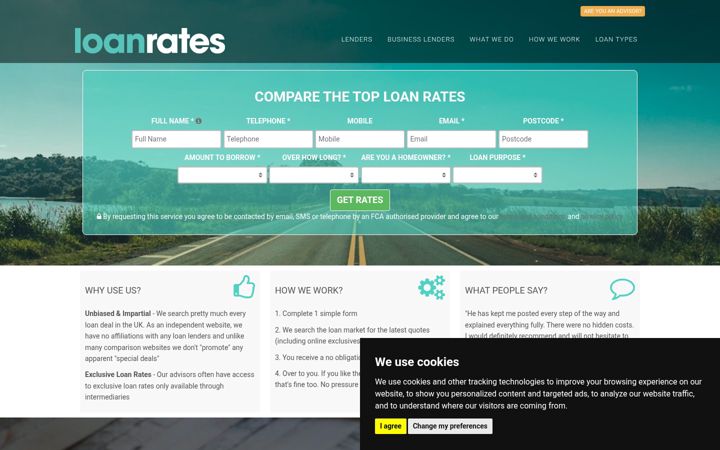 Screenshot of loan-rates.co.uk