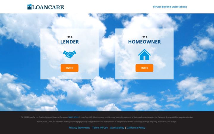 Screenshot of loancare.com