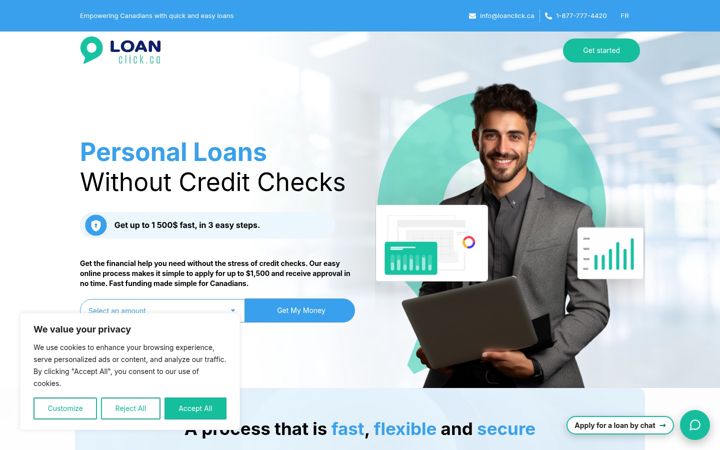 Screenshot of loanclick.ca