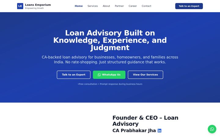 Screenshot of loansemporium.com