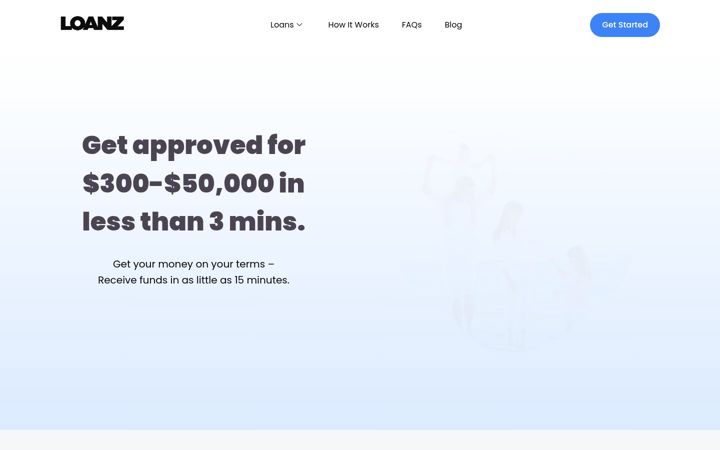 Screenshot of loanz.ca
