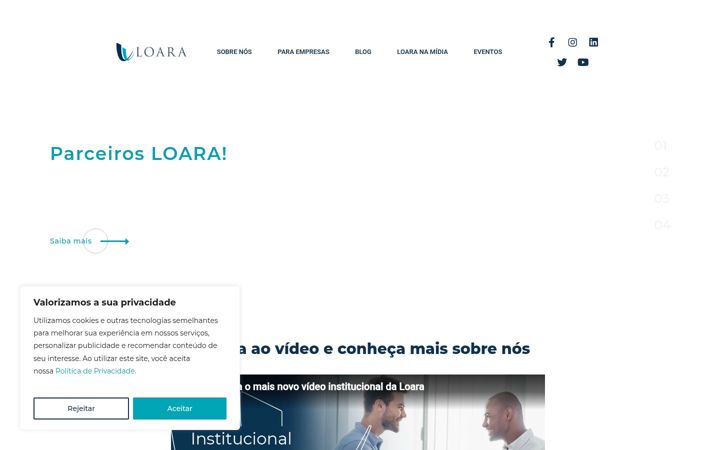 Screenshot of loara.com.br