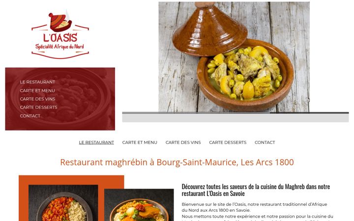 Screenshot of loasis-restaurant.fr