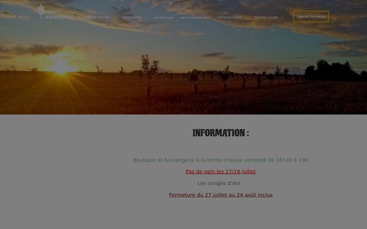 Screenshot of loasisardennaise.fr