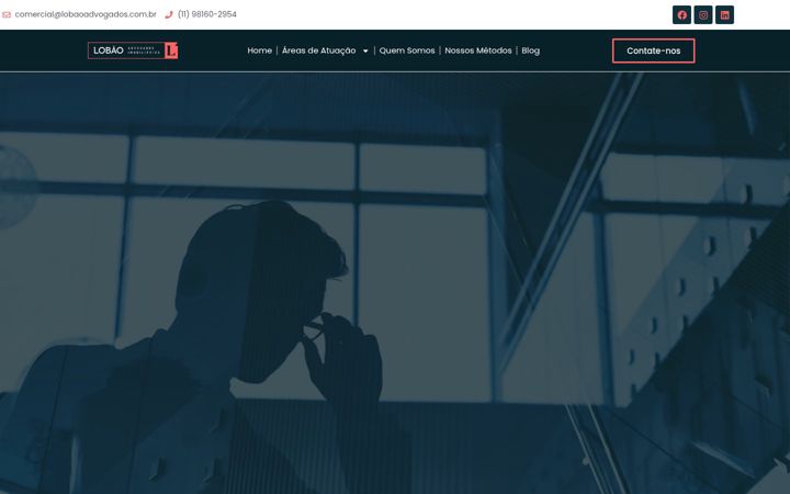 Screenshot of lobaoadvogados.com.br