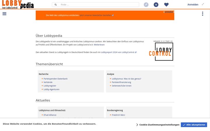 Ekrānuzņēmums no lobbypedia.de