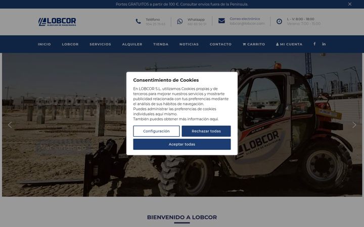Screenshot of lobcor.com
