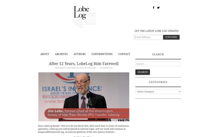 Screenshot of lobelog.com