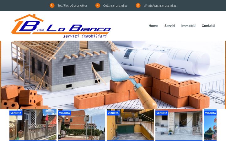 Screenshot of lobiancocasa.it