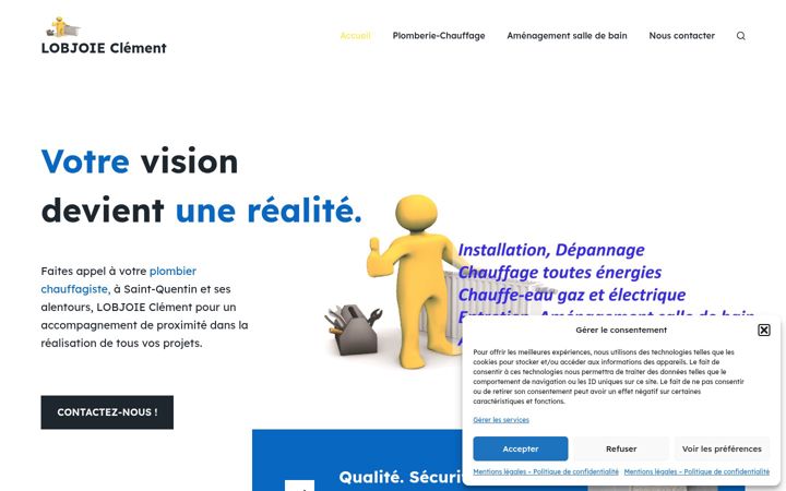 Screenshot of lobjoie-clement.fr