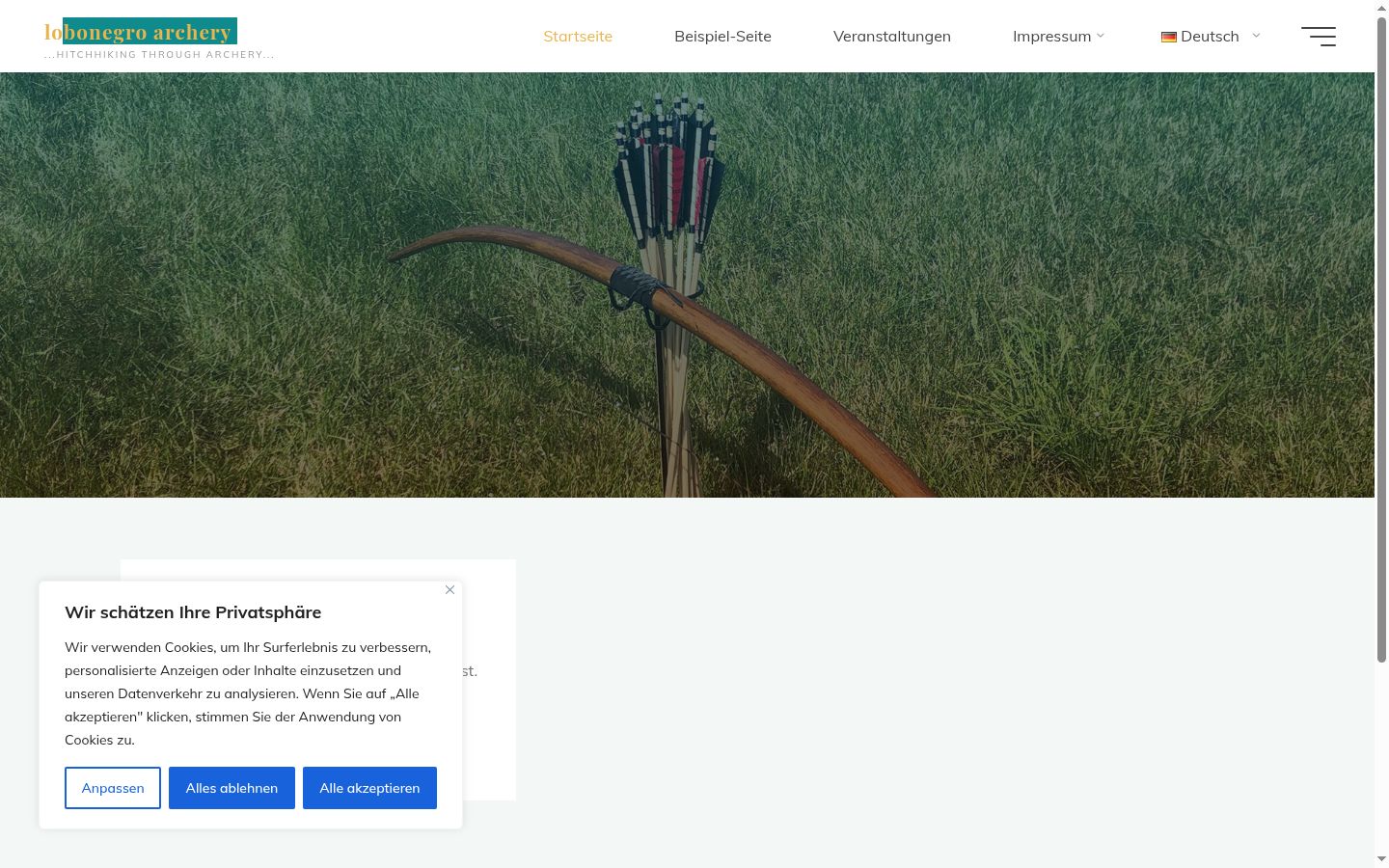 Capture d'écran de la bannière de consentement affichée avant toute interaction