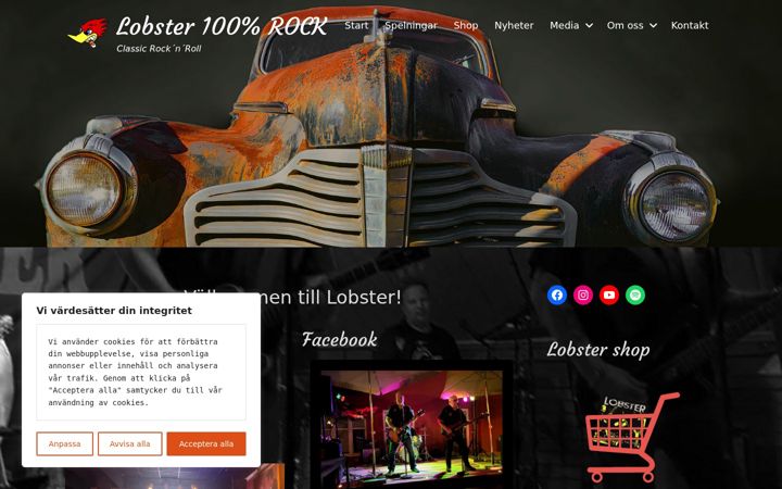 Screenshot of lobstermusic.se