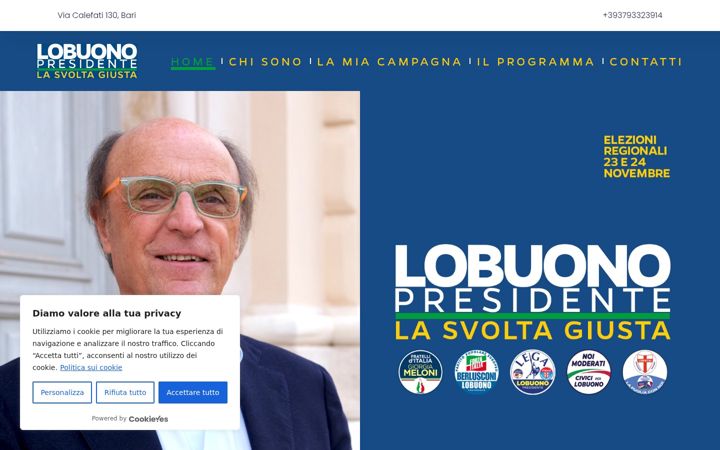 Screenshot of lobuonopresidente.com