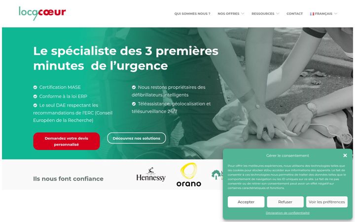 Screenshot of locacoeur.com