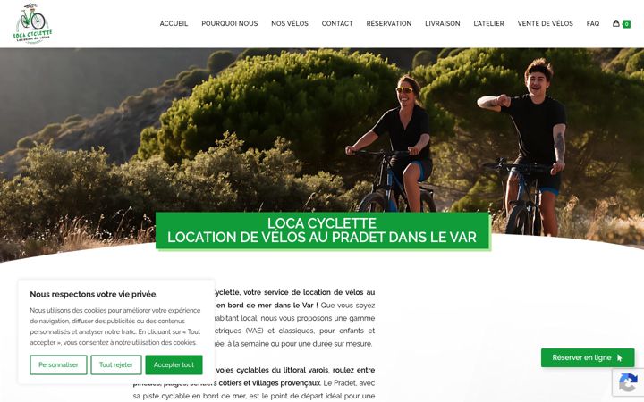 Screenshot of locacyclette.fr