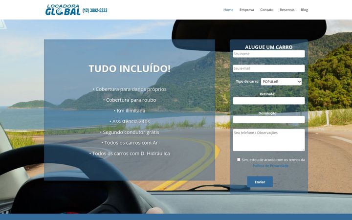 Screenshot of locadoraglobal.com.br
