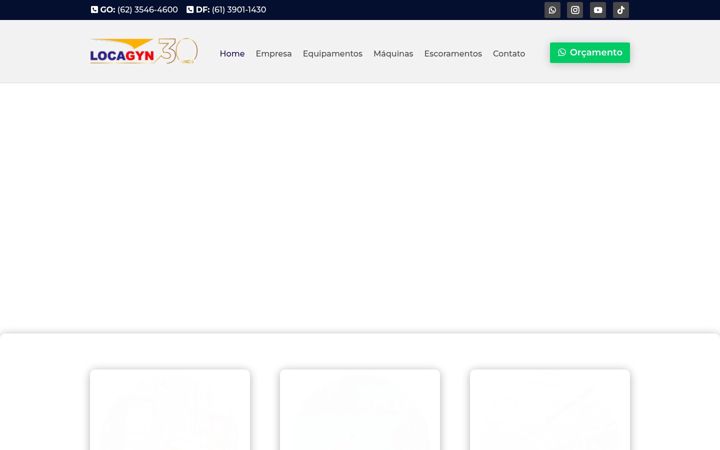 Screenshot of locagyn.com.br