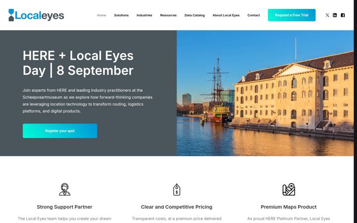 Screenshot of local-eyes.nl