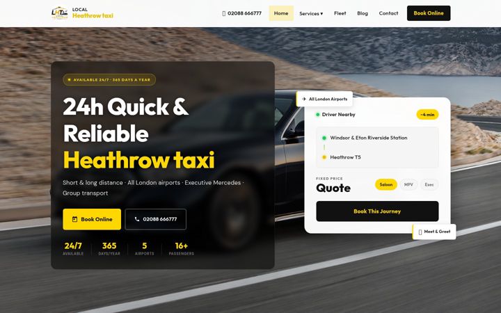 Screenshot of local-heathrow-taxi.co.uk