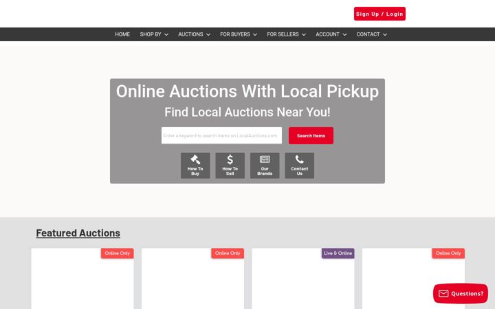 Screenshot of localauctions.com