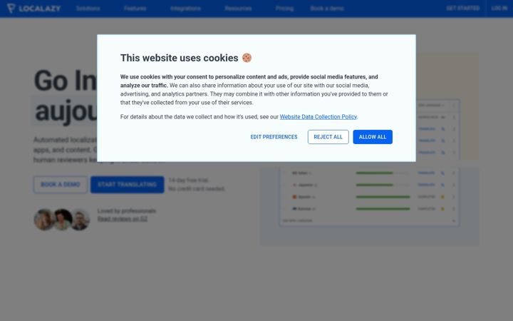 Snimka zaslona za localazy.com