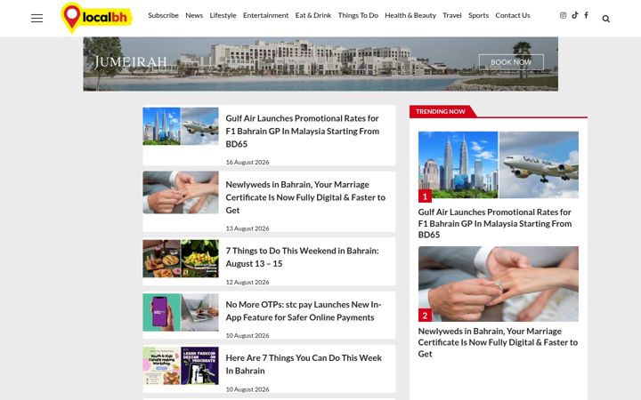 Screenshot of localbh.com