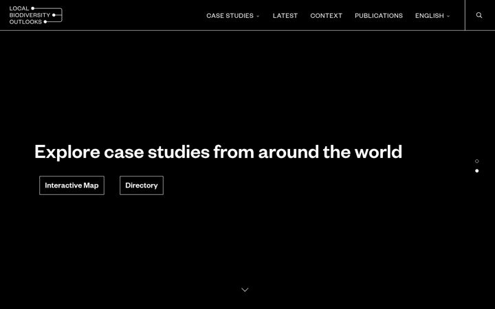 Screenshot of localbiodiversityoutlooks.net