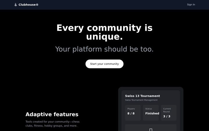 Screenshot of localclubhouse.com
