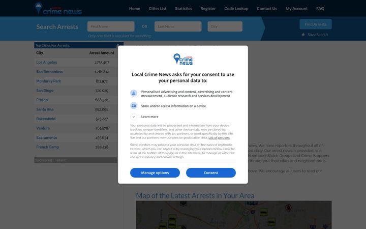 Screenshot of localcrimenews.com