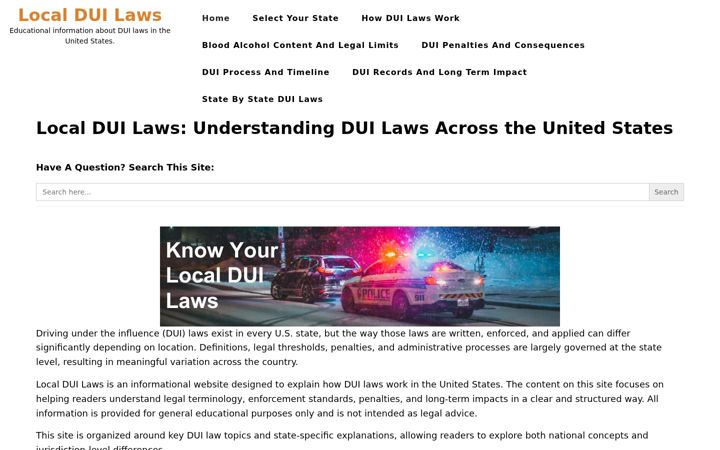 Screenshot of localduilaws.com