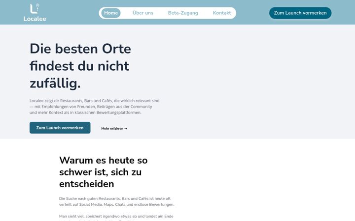 Screenshot of localeeapp.com