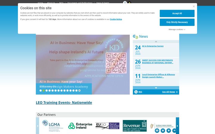 Snimka zaslona za localenterprise.ie