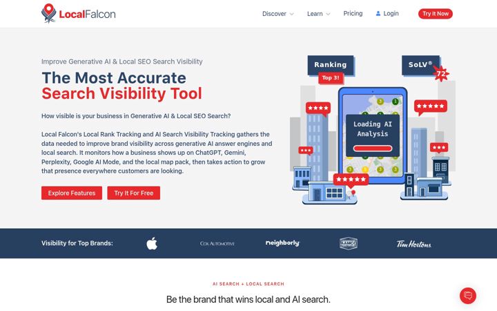 Screenshot of localfalcon.com
