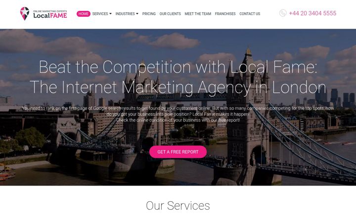 Screenshot of localfame.com
