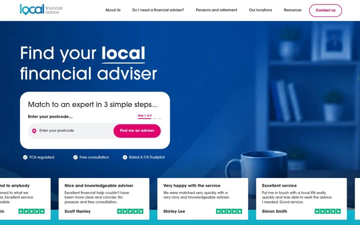 Screenshot of localfinancialadvice.co.uk