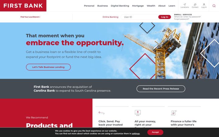 Screenshot of localfirstbank.com