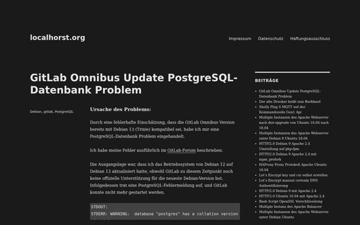 Screenshot of localhorst.org