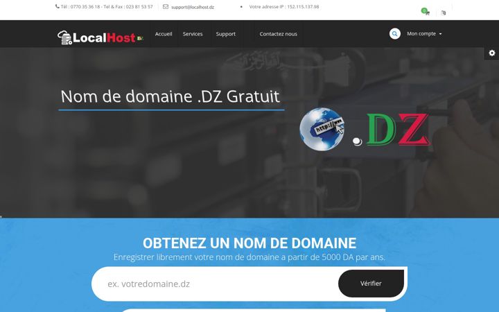 Screenshot of localhostdz.com