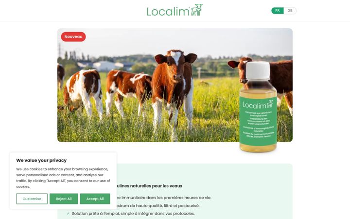 Screenshot of localim.ch