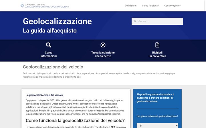 Screenshot of localizzatore-gps-auto-come-funziona.it