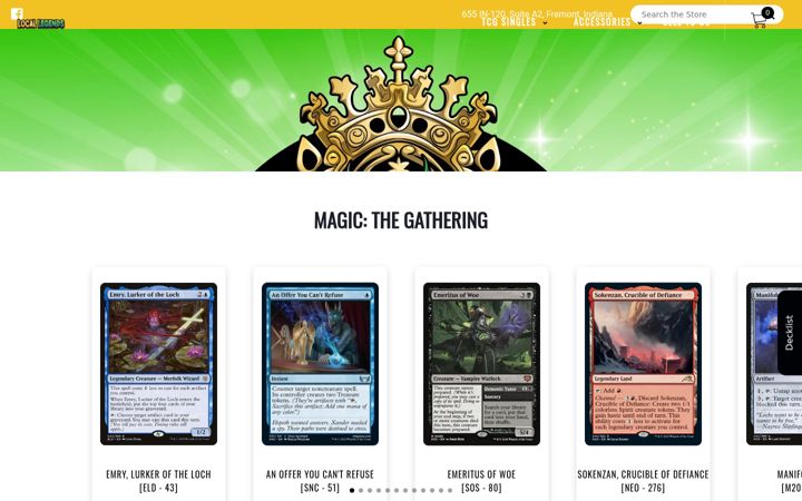 Screenshot of locallegends.store