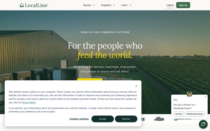 Screenshot of localline.ca