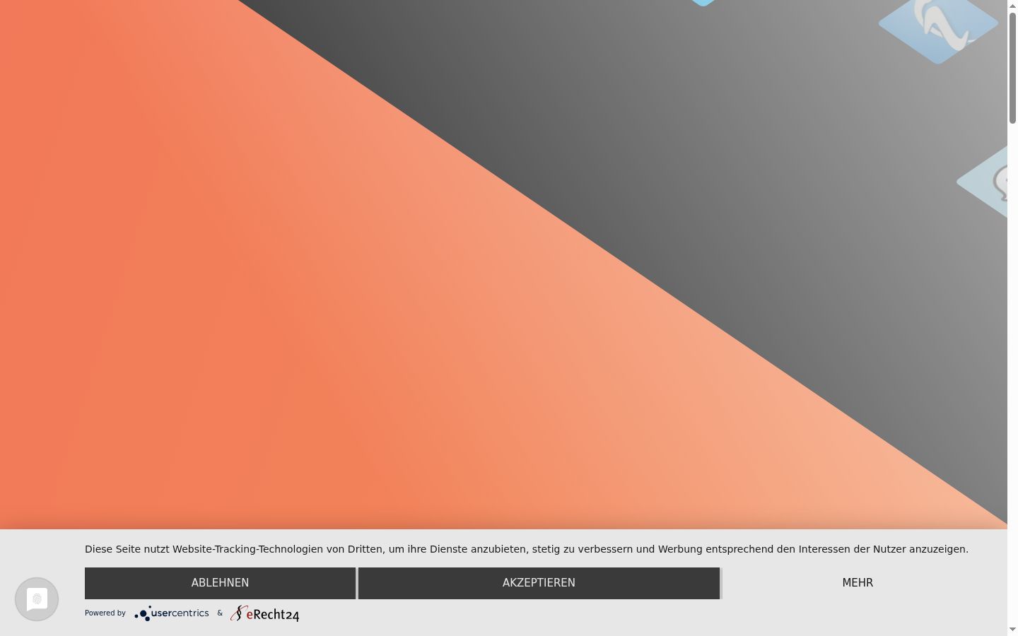 Screenshot του banner συγκατάθεσης που εμφανίστηκε πριν από οποιαδήποτε αλληλεπίδραση