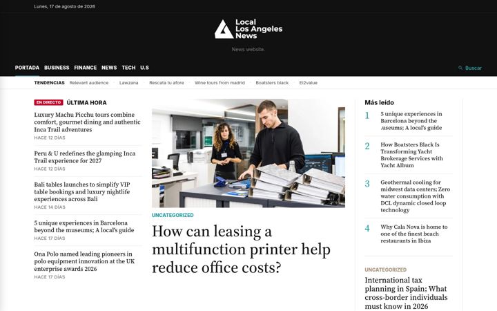 Screenshot of locallosangelesnews.com