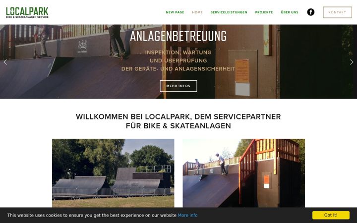 Screenshot of localpark.de