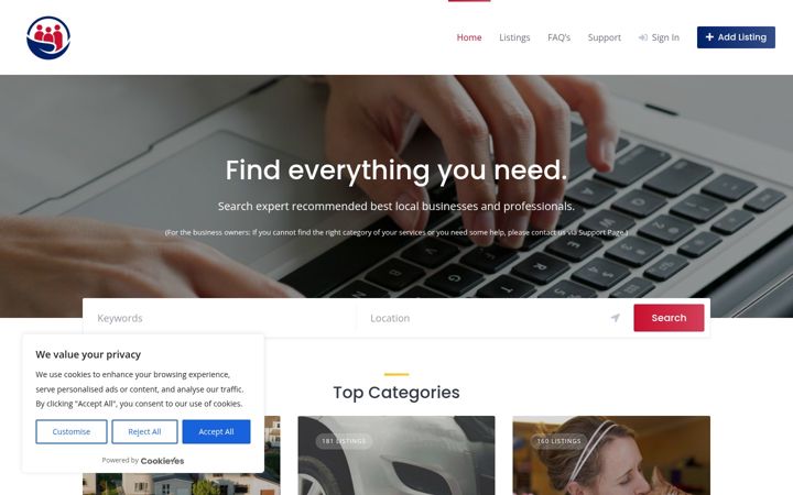 Screenshot of localsmallbusiness.co.uk