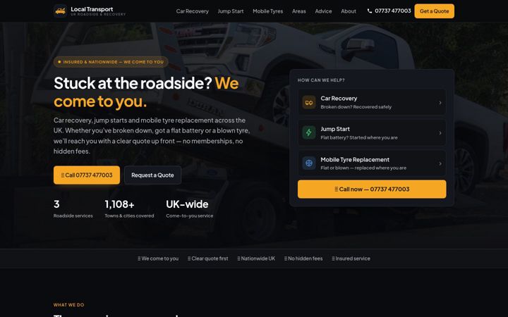 Screenshot of localtransport.co.uk