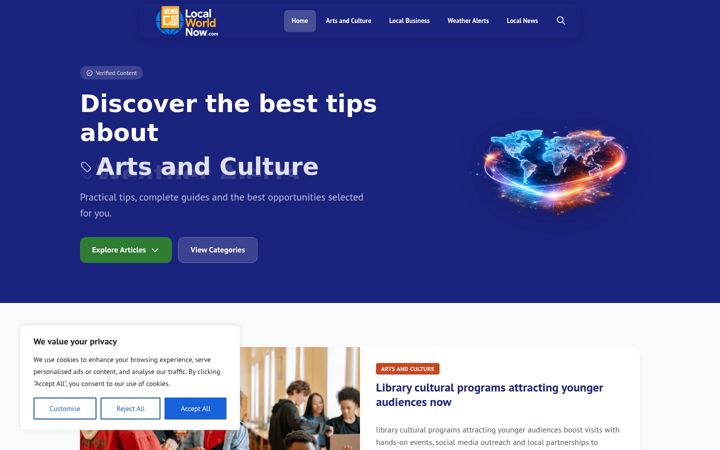 Screenshot of localworldnow.com